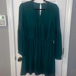 Express large long sleeve mid length dress